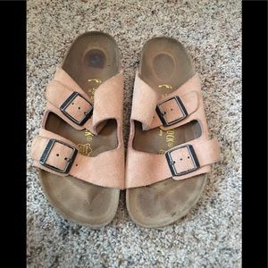 Women’s Birkenstocks very soft suede.